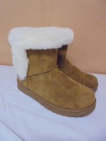Brand New Pair of Ladies SO Suede Lined Boots