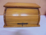 Wooden Roll Top Bread Box