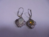 Pair of Sterling Silver Earrings w/ Stones