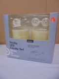 5pc Vanilla Scented LED Candle Set