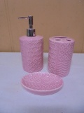 Brand New 3pc Ceramic Bathroom Set
