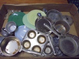 Large Group of Vintage Child's Play Kitchen Cookware & More