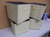 Group of 4 Fold-Up Storage Cubes