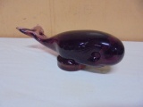 Purple Art Glass Whale