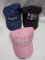 Set of 3 Embroidered “Mom” Ball Caps
