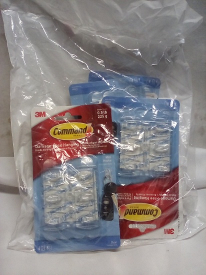 Full Case of 6 Command 3M Brand Damage-free Clear Hanger 6Pc Sets