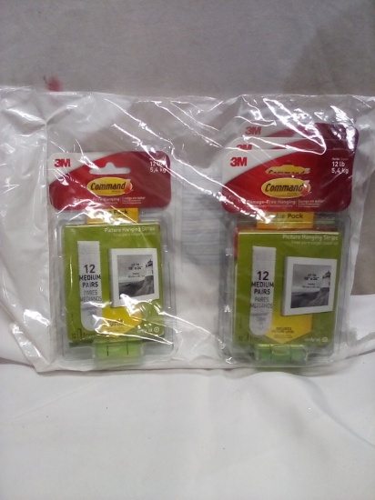 Full Case of 4 Command 3M Brand Picture Hang Strips w/ 12Prs Per Box