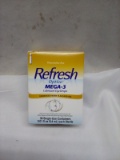 Refresh Optive Mega-3 Lubricant Eye Drops. 30-Single Use Containers.
