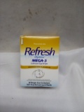 Refresh Optive Mega-3 Lubricant Eye Drops. 30-Single Use Containers.