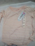 5T long sleeve pink/white stripe shirt