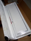 BCP White Wood 46.75”x14.5”x4.75” Standing Mirrored Cabinet