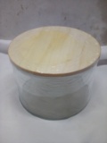 Single 6.25”Dx4.5”H Food Safe Glass Jar w/ Lid
