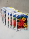 8 Packs of Dwarf Jewel Mixed Color Nasturtium American Seeds