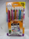 26 Pack of BIC #2 Xtra-Sparkle Assorted Color Mechanical Pencils