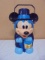 Vintage Disney Mickey Mouse Pail w/ Hat Lid