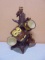 Vintage Ceramic Owl Cup Tree w/ 5 Matching Cups
