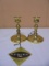 Pair of Vintage Seien Brass Candle Stick Holders