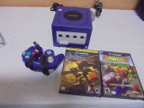 Nintendo Game Cube Video Game System w/ Controller & 2 Games