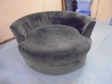 Large Chocolate Brown Round Chair