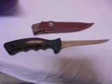 Eagle Claw Filet Knife in Leather Sheaf