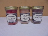 3 Brand New Rolling Prarie Candle Co Jar Candles
