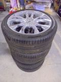 Set of (4) 245 40R18 Tires Mounted on Jaguar Type S Rims