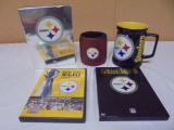 Pittsburgh Steelers Mug/ Can Koozie & DVDs