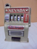 Vintage Las Vegas Heavy Metal Slot Machine Bank
