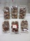 6 Holiday Style 8 Count Packs of Hanging Pine Cones/ Ornaments