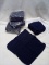 4 Packs of 6 Comfort Bay 12”x12” Navy Blue Washcloths