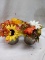 Fall Flower Arrangements in Tin Canisters. Qty 2.