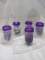 Set of 5 TRUE Brand Purple Ombre Double Wall Plastic Tumblers w/ Lids
