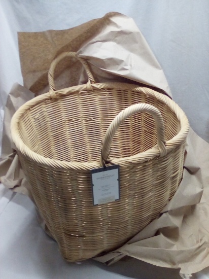 Threshold 17 1/8Hx18D Handcrafted Rattan Basket