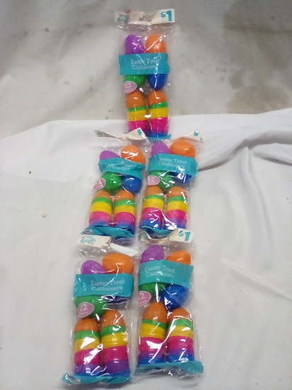 5 Packs of 12 Colored Easter Treat Containers