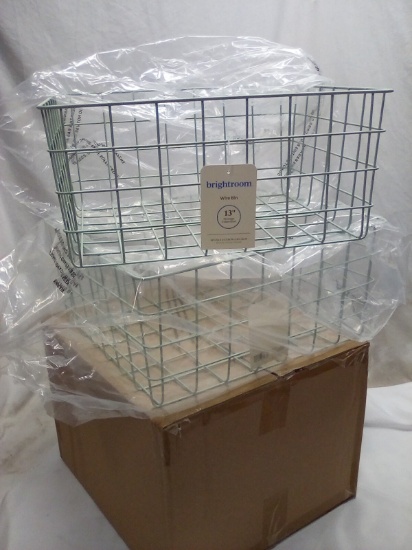 Pair of Mint 14.75”x13”x6.75” Brightroom Wire Storage Baskets