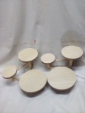 3- Tier Wooden Plant Stands. Qty 2.