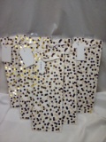 Savoy Wine Bottle Gift Bags w/ Tags. Gold Polka Dot.Qty 7