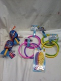 7Pc Pool Toy Lot- Dive Rings, Dive Fish, NERF Super Soakers