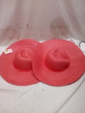 Pink Sun Hats. Qty 2