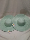 Mint Green Sun Hats. Qty 2.