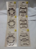 6 Packs of 2 Pet Themed TrueLiving Stainless Steel Cookie Cutters
