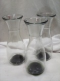 Set of 3 Glass 33.8FlOz Carafes