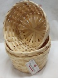 3Pc Set of 4.5”x7.75” Woven Baskets