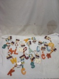 17Pc Lot of Assorted Bead Monograms- 15 Letters, 2 Shapes w/ Words