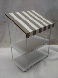Decorative Metal and Fabric Tiered Tray