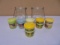 2 Glass Votive Candle Holders & 6 Assorted Yankee Votive Candles
