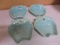 Group of 4 Vintage Glazed Pottery Apple Bowls