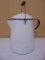 Vintage Porcelain Over Steel Coffee Pot
