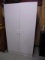 White Wooden Double Door Storage Cabinet w/ Shelves