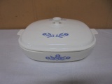 Vintage 10in Corningware Blue Poppy Baking Dish